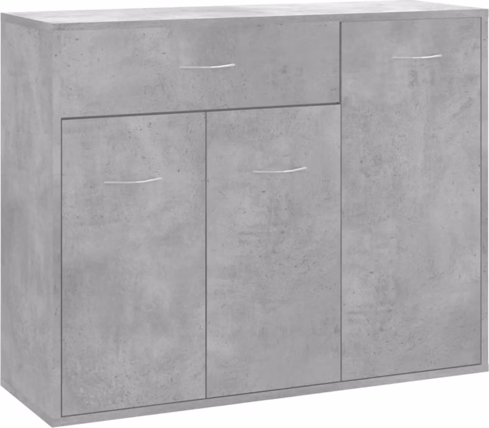 Credenza Grigio Cemento 88x30x70 cm in Legno Multistrato