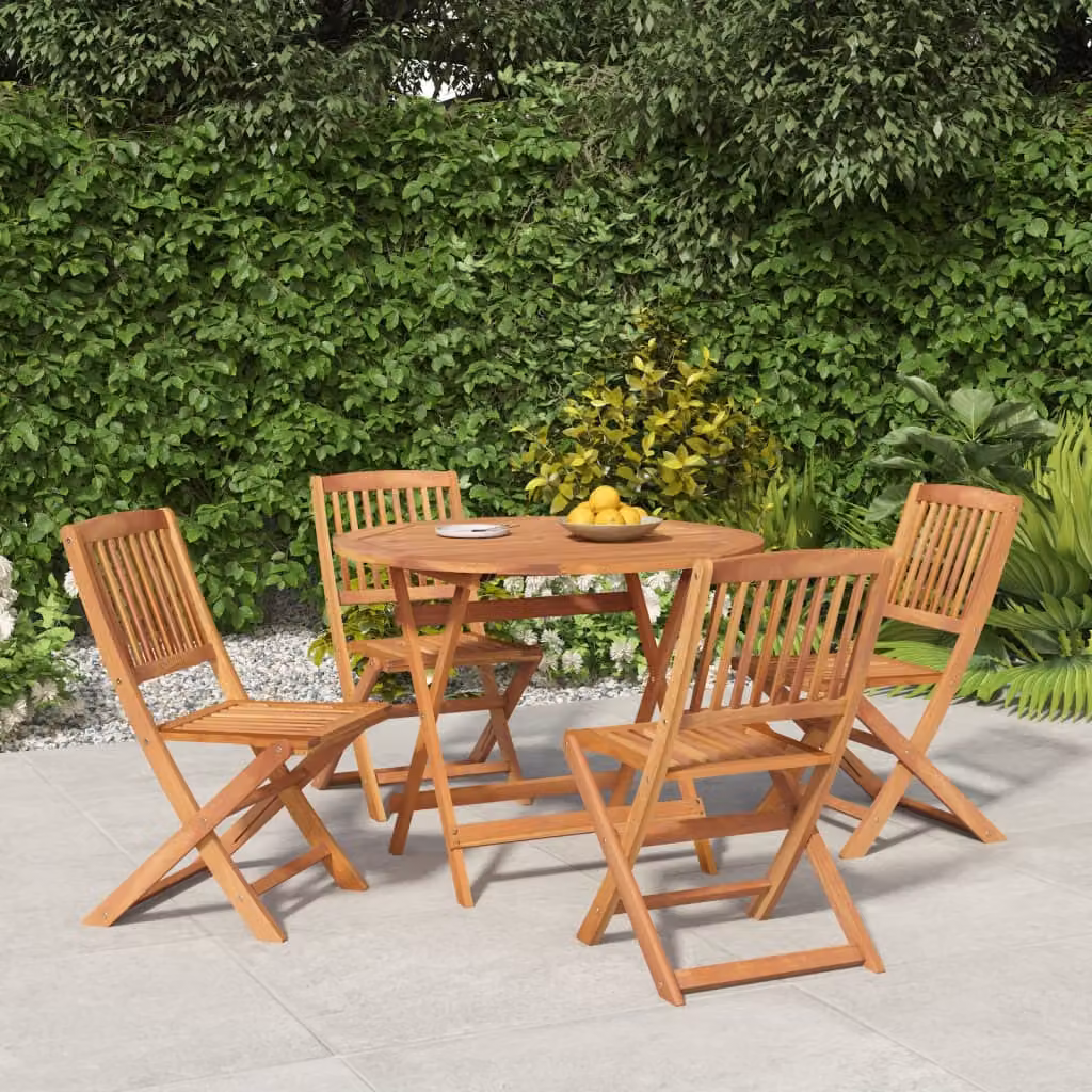 Maison Exclusive - Set da pranzo da giardino in legno massello di acacia, 5 pezzi