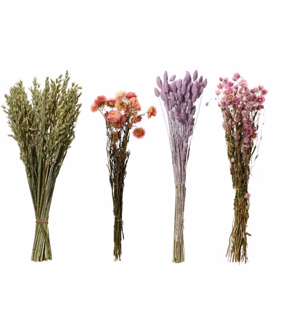 Mazzolino di fiori essicati in varianti assortite