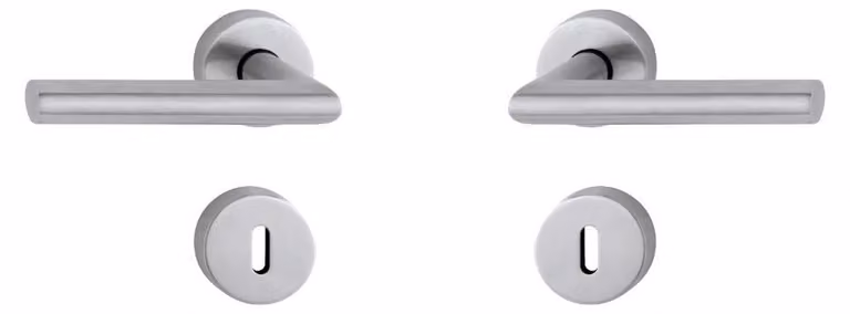 Set di maniglie ad angolo in acciaio inossidabile opaco per porte interne, 38-42 mm