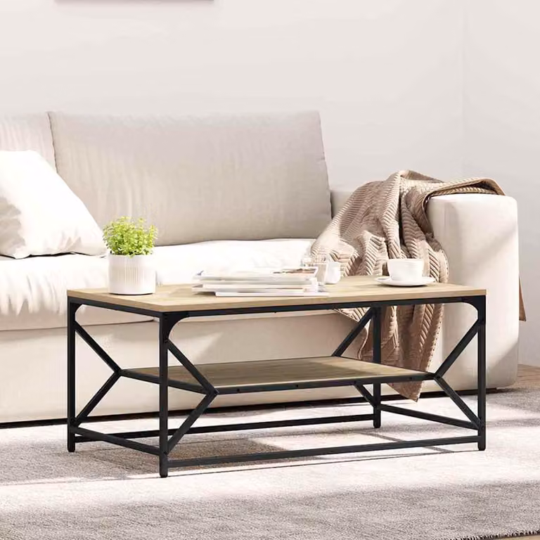 Maison Exclusive - Tavolino Sonoma in legno di quercia, 90 x 50 x 40 cm