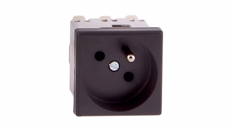 Presa Simon Connect K45 singola c/u 16A IP20 grigio grafite K22/14