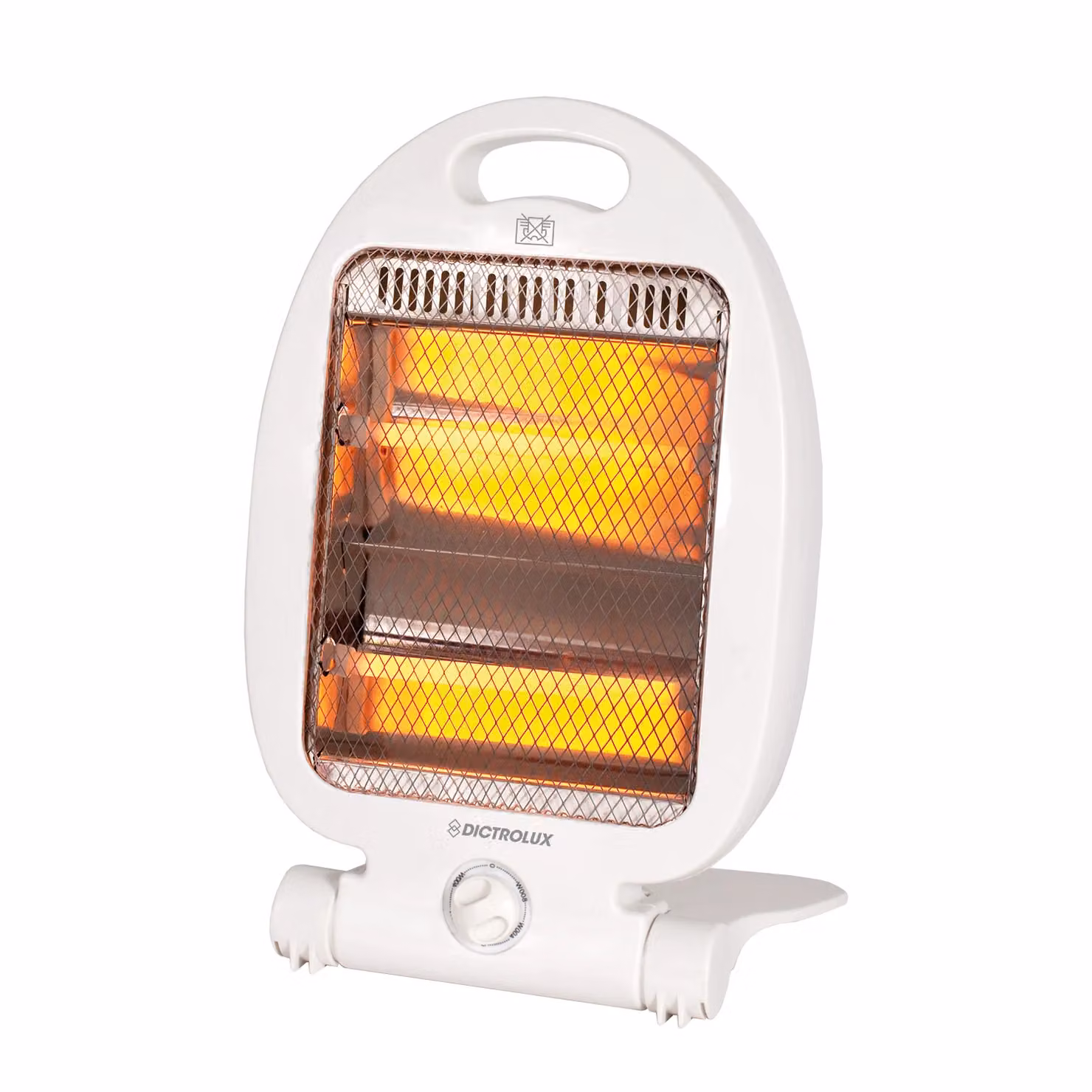 Stufa al quarzo Dictrolux da 800 Watt, riscaldamento a infrarossi bianca con protezione anti-ribaltamento – 1