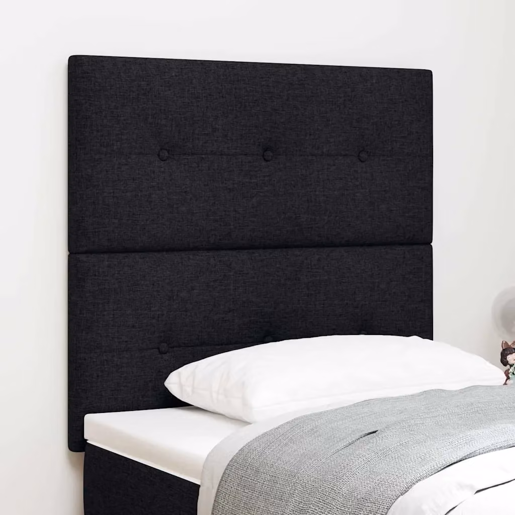 Testiera per letto regolabile in altezza vidaXL in tessuto nero, Larghezza: 100 cm