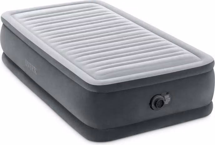 Letto gonfiabile Intex Comfort Plush, letto singolo, 100 x 190 cm, Fiber-Tech, pompa elettrica integrata