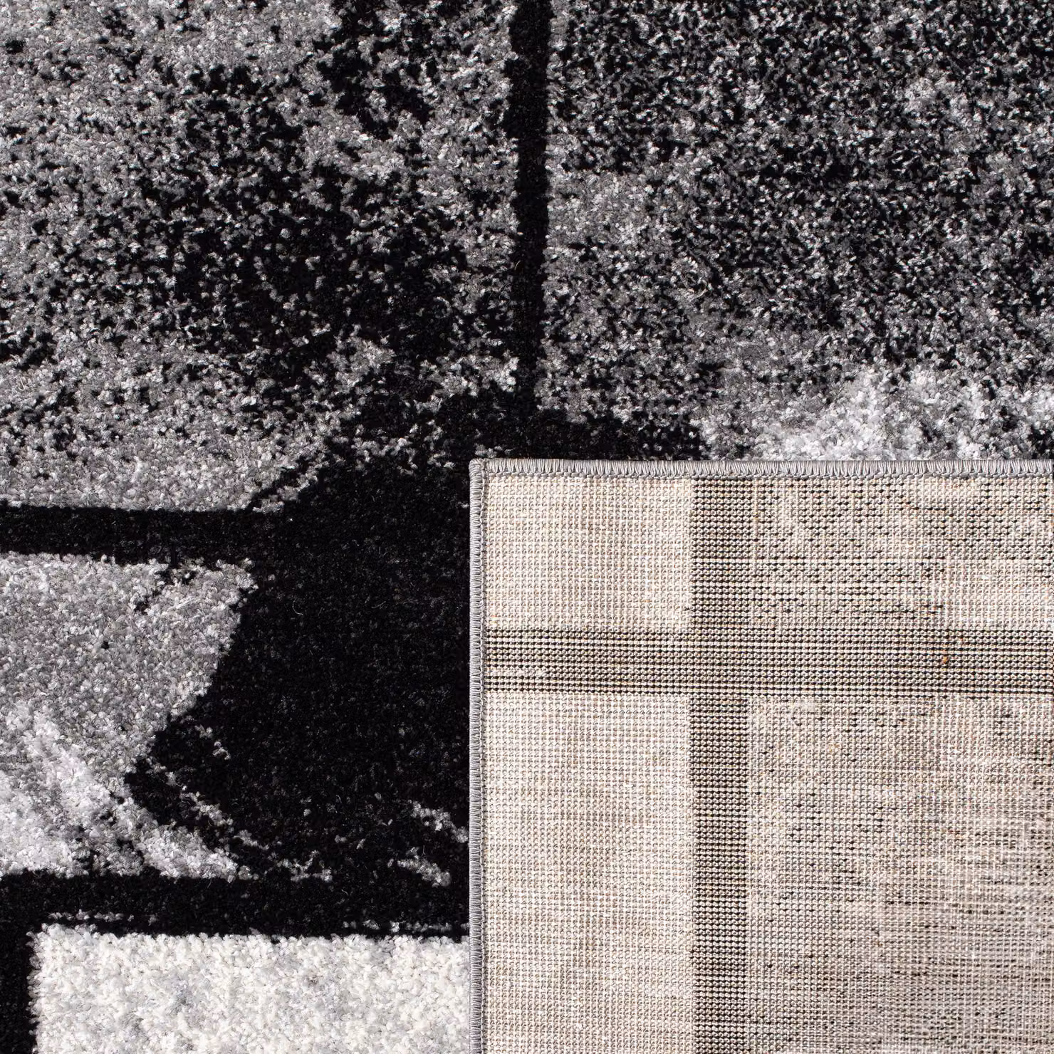 Tappeto Monde geometrico moderno grigio e nero L: 100 cm, P: 60 cm – 2