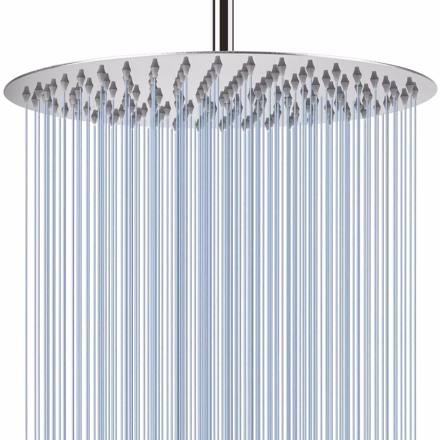 Doccia a pioggia in acciaio inossidabile 304, rotonda, diametro 40,5 cm, alta pressione, montaggio a parete o a soffitto, finitura cromata