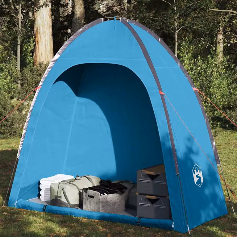 vidaXL Tenda Portaoggetti Blu Impermeabile e Pieghevole per Giardino