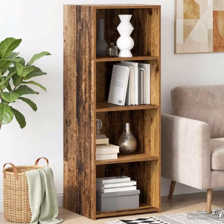 Credenza moderna vidaXL in legno marrone con ripiani interni L/P/H: 45 x 41 x 124 cm
