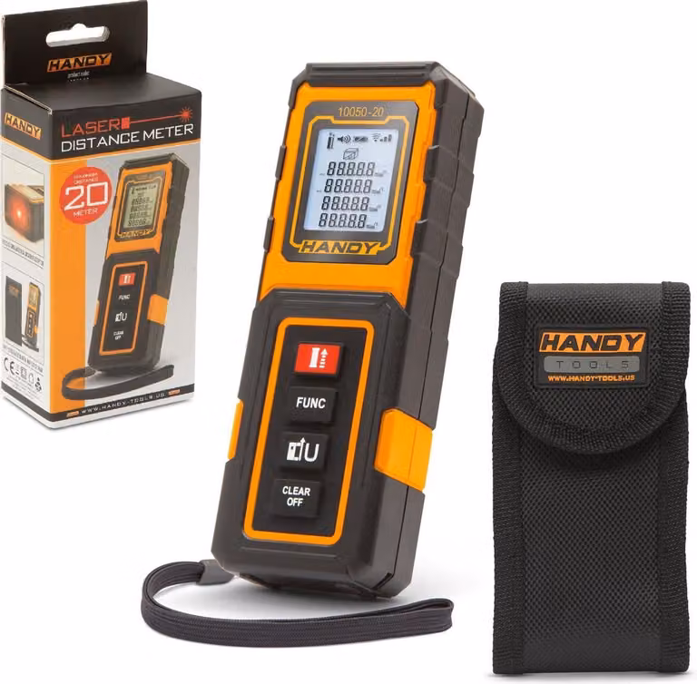 PRACTICAL - Telemetro digitale professionale con laser - in valigetta - 20 m