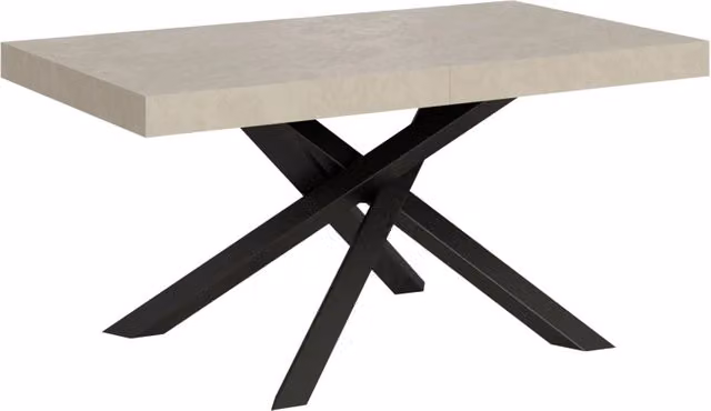 Tavolo allungabile Volta Bs Com colore cashmere con gambe antracite L/P: 90 x 160/264 cm – 1
