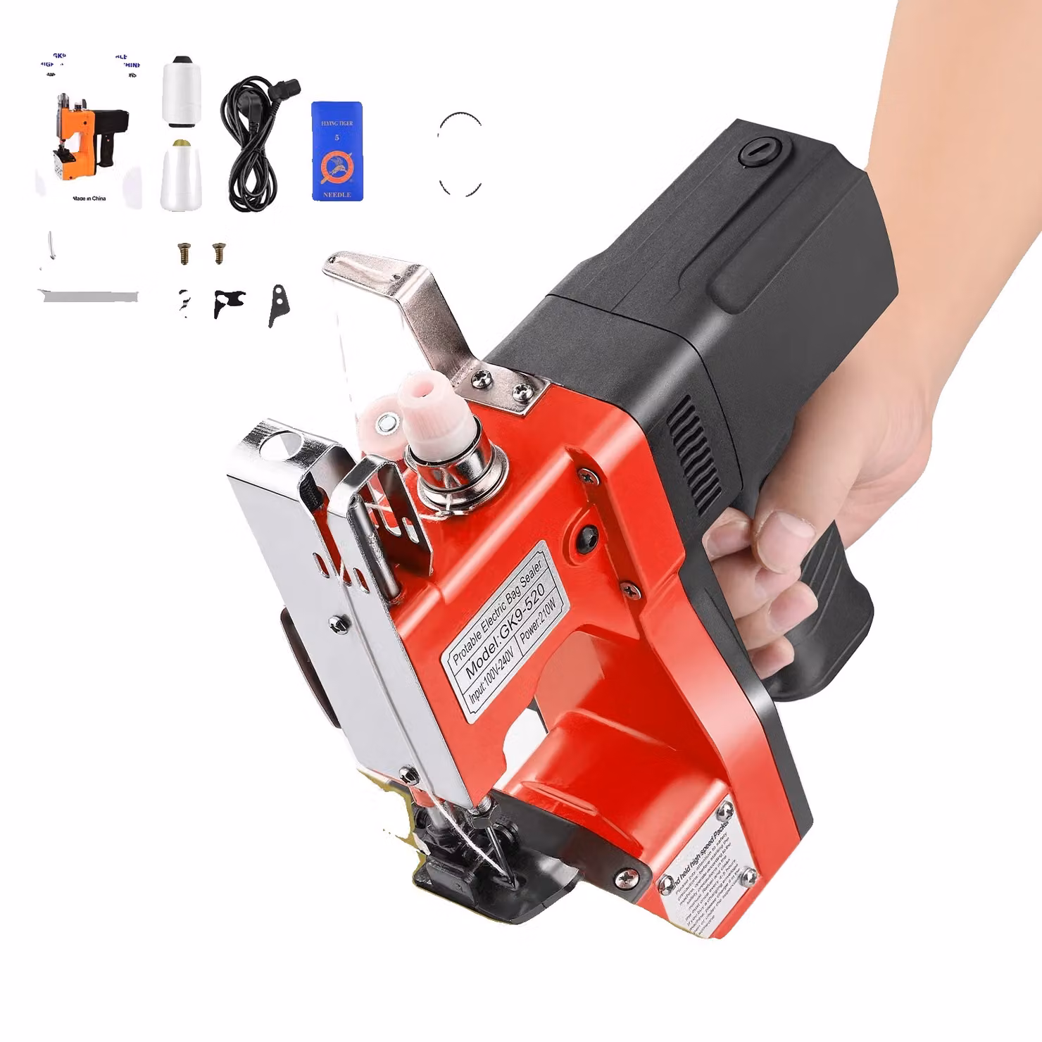 Macchina elettrica per cucire sacchi, potenza 190 W, design leggero, elevata velocità di cucitura ,