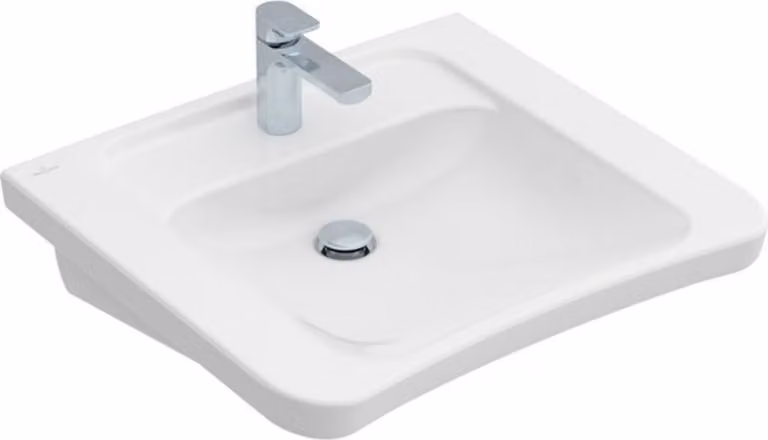 Villeroy & Boch ViCare, lavabo rectangulaire, 1 trou pour robinet, sans trop-plein, 650x550mm, 51786801, 51786801