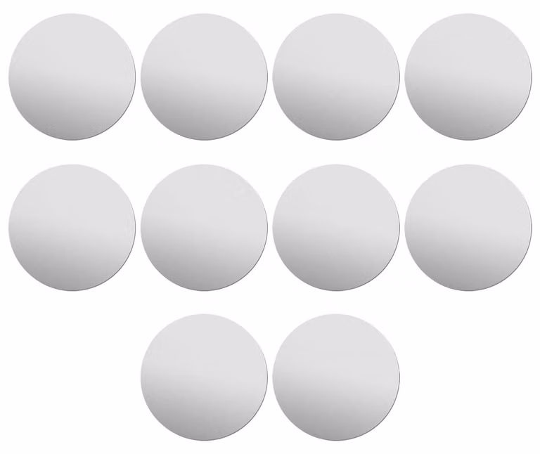 Dischi in acciaio inossidabile, 60 mm x 0,8 mm, confezione da 10 pezzi, per modellismo