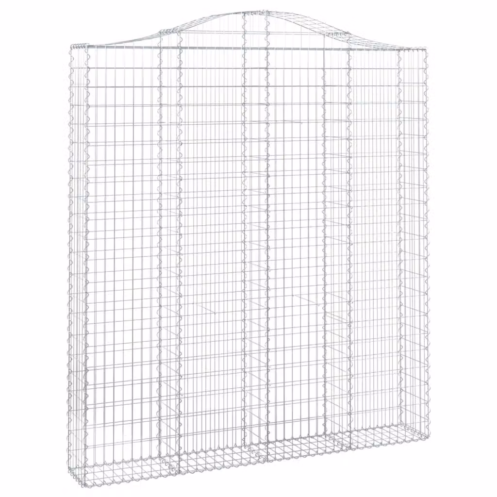 Cesto Gabbione ad Arco 200x30x220/240 cm Ferro Zincato