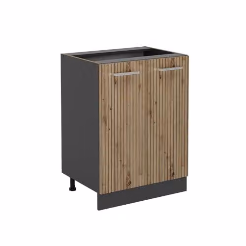 Vicco Mobiletto base cucina R-Line, Rovere artigianale, 60 cm