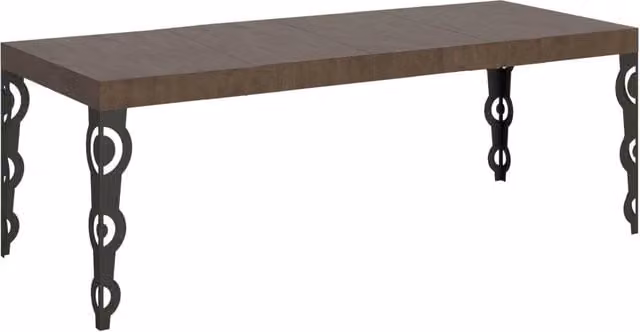 Tavolo allungabile Itamoby Karamay Premium rettangolare in noce e antracite L: 200-460 cm, P: 90 cm – 1