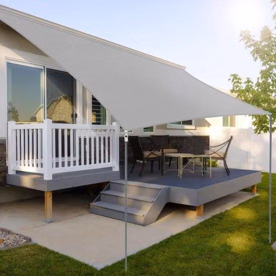 Schermo parasole rettangolare, dimensioni 3x4 metri, trasparente - protezione UV del 99% - rapida dissipazione del calore - elevata resistenza alla trazione - ideale per patio, giardino e spazi esterni