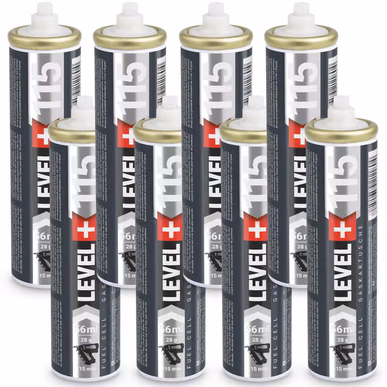 LEVEL+ Cartuccia di ricambio per Nagler, confezione da 8 pezzi, lunghezza 115 mm, capacità 56 ml, modello L+115