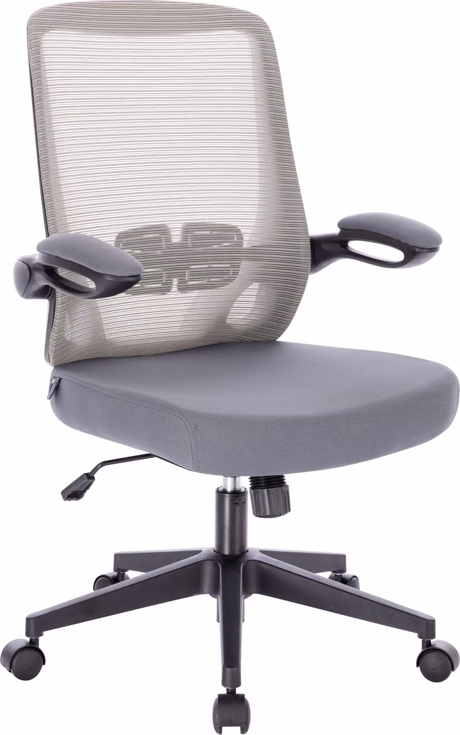 SVITA TOM: sedia da ufficio ergonomica e regolabile con rotelle, colore grigio