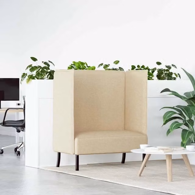 Sofa moderno rivestito in tessuto beige vidaXL L: 109 cm, P: 56 cm, H: 121 cm