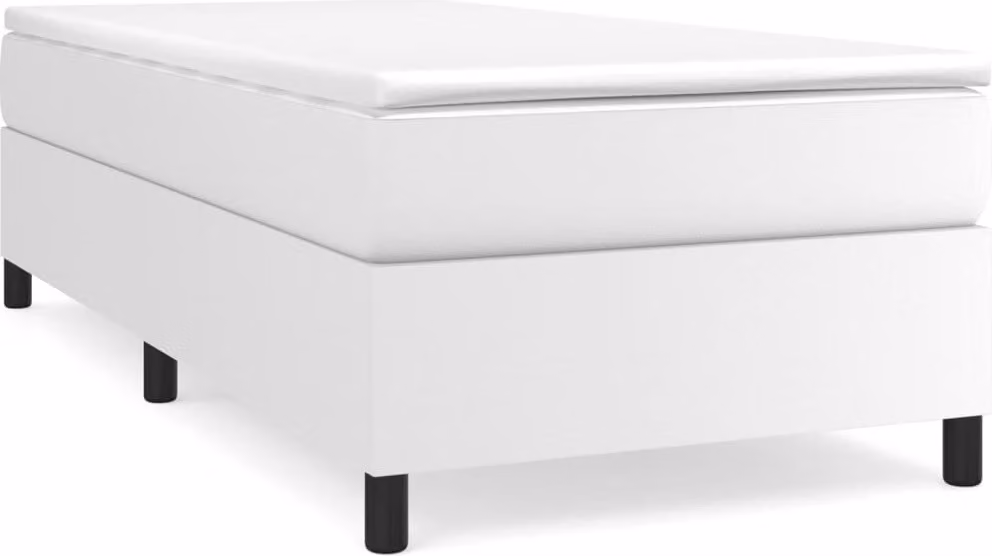 Struttura Letto a Rete a Molle Bianco 100x200 cm in Pelle finta