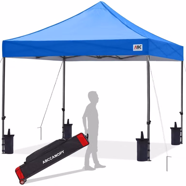 Tenda da giardino pop-up, dimensioni 2,5x2,5 metri, colore blu reale, impermeabile