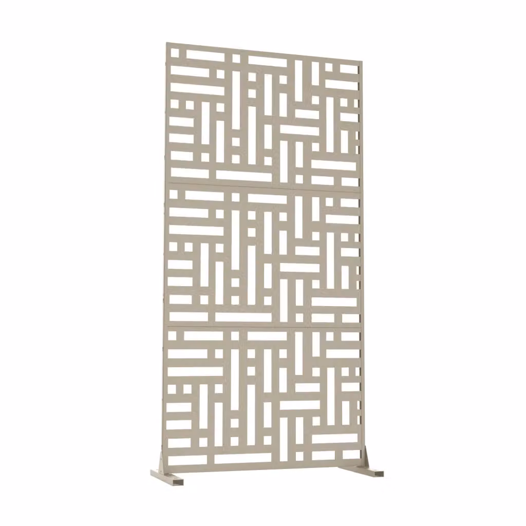 Pannello Divisorio Bernalda casa.pro con Struttura Traforata in Acciaio, Design Moderno Geometrico, L: 90 cm, H: 180 cm – 2
