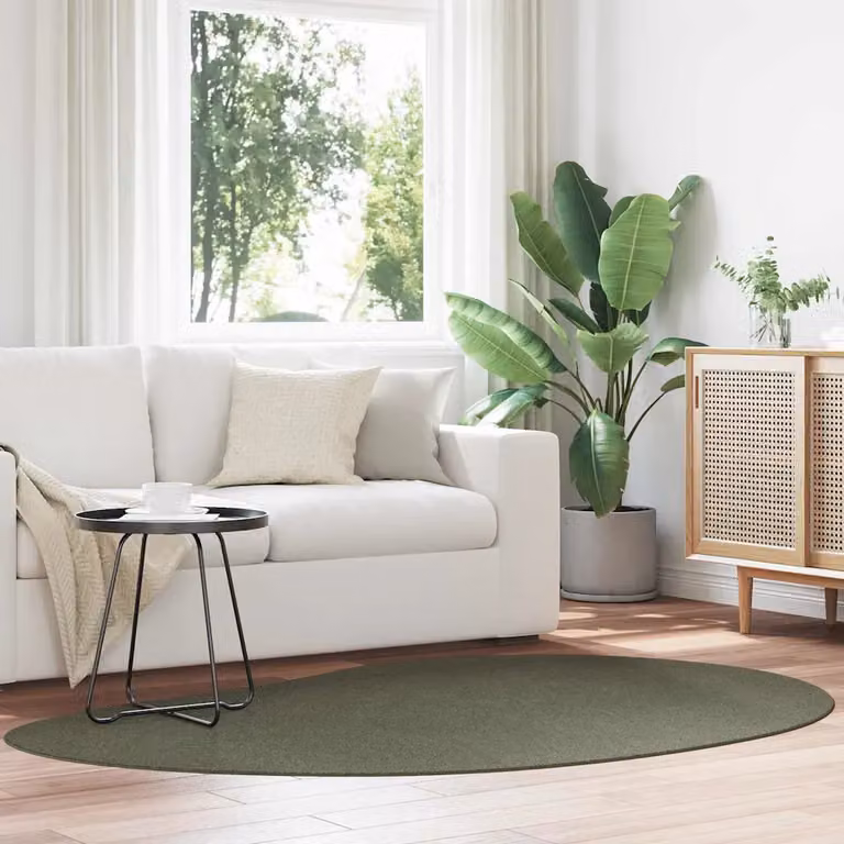Tappeto moderno vidaXL HUARTE verde foresta in poliestere, antiscivolo e lavabile, L 140 x P 200 cm