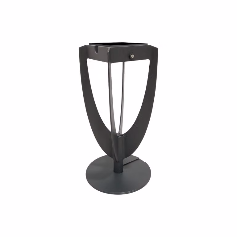 Les Jardins Lampada LED solare Tulip con piedistallo, grigio, Alluminio / Grigio / Zincato, Alluminio, Lampade solari