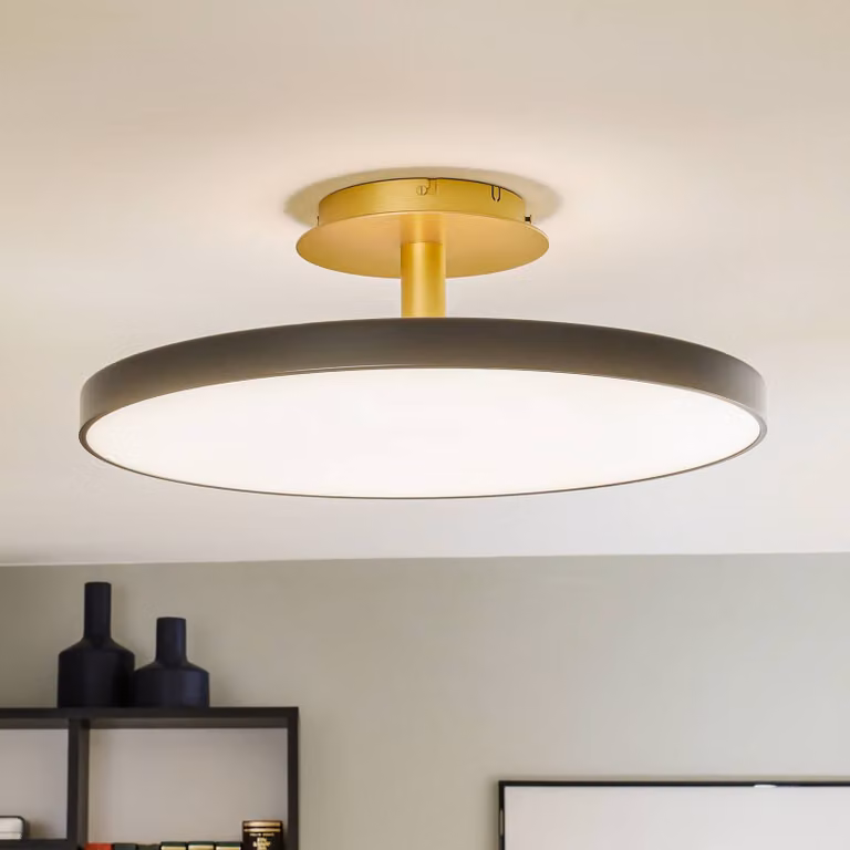UMAGE Plafoniera di design Asteria Up Large, dimmerabile, Nero, Soggiorno / Sala da pranzo, Acciaio Inox, Design, Plafoniera