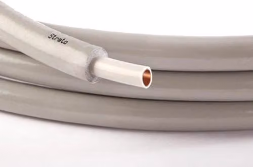 Tubo Multistrato SCTubes STRATO Isolato per Riscaldamento, Colore Grigio, con Anima in Rame, Lunghezza: 50 m, Diametro: 14 x 2 mm