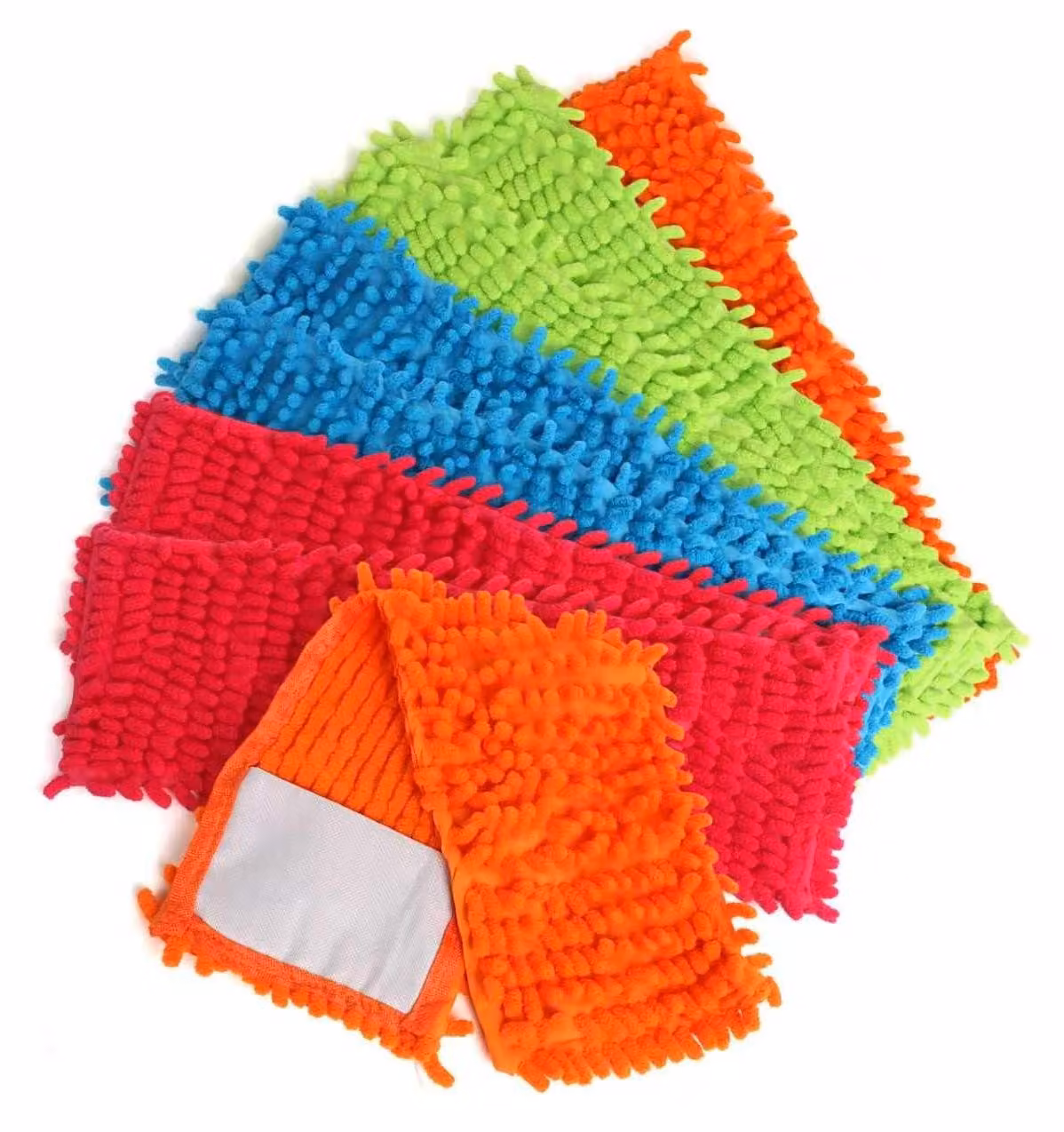 Set di 8 panni in microfibra effetto ciniglia, dimensioni 41 cm, lavabili, di vari colori