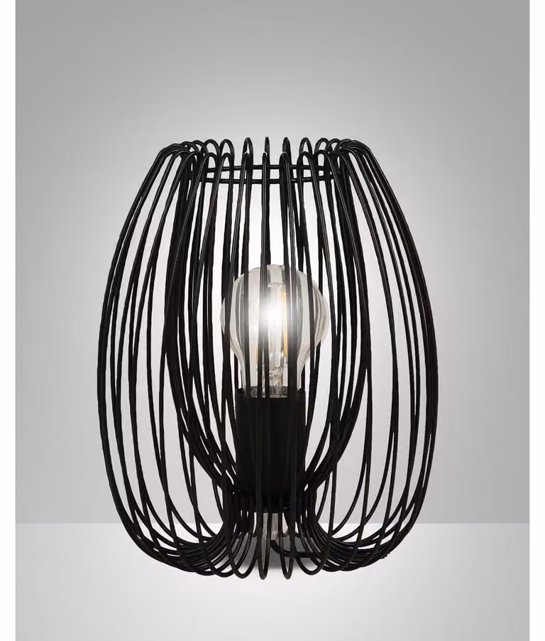 Lampada da Tavolo Camp Nera Fabas Design Moderna Singola Stile Elegante