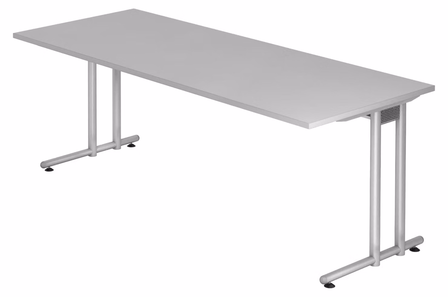 bümö Scrivania Serie-N - Finitura: Grigio, Dimensioni: 200 x 80 cm