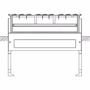 Base per area feste Hager misura 2 con 9 prese. ZAX010