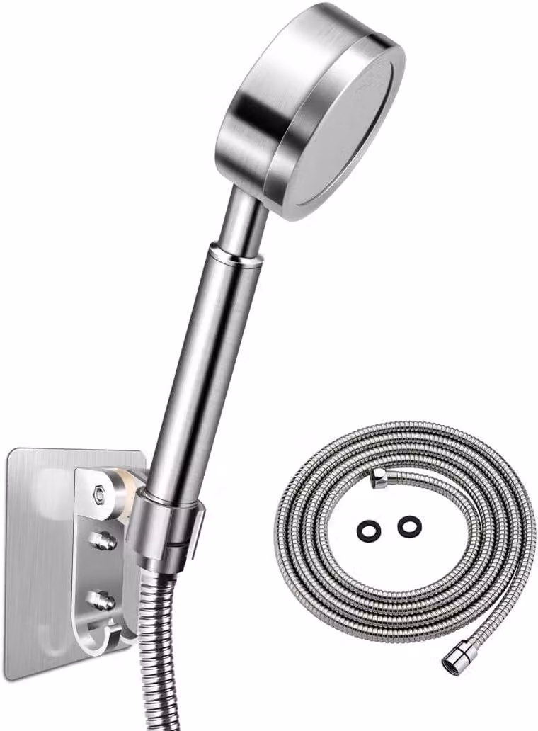 Rubinetto manuale, lunghezza 1,5 metri, acciaio inossidabile, senza cromo, a risparmio idrico, per il bagno