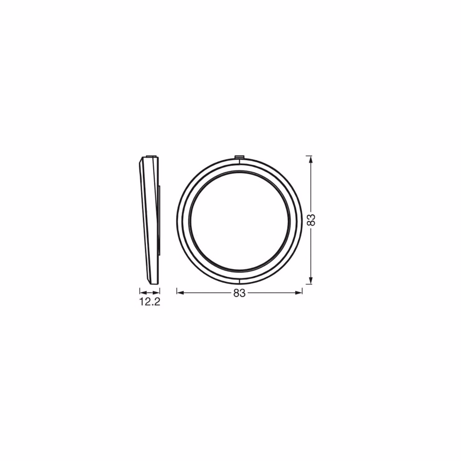 OSRAM SMART+ WiFi UNDERCABINET ROUND, bianco, Ø 8 cm, set da 3 pezzi dimmerabile, Bianco / Opale, Cucina, Alluminio, Moderno