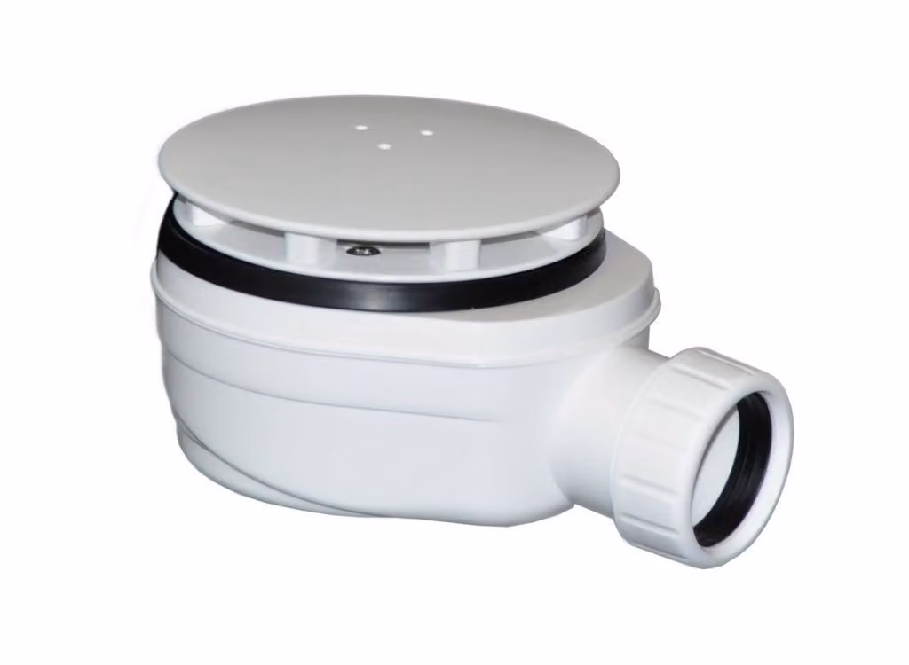 Sifone per piatti doccia Ø 90 mm, DN40, basso, rivestimento bianco opaco