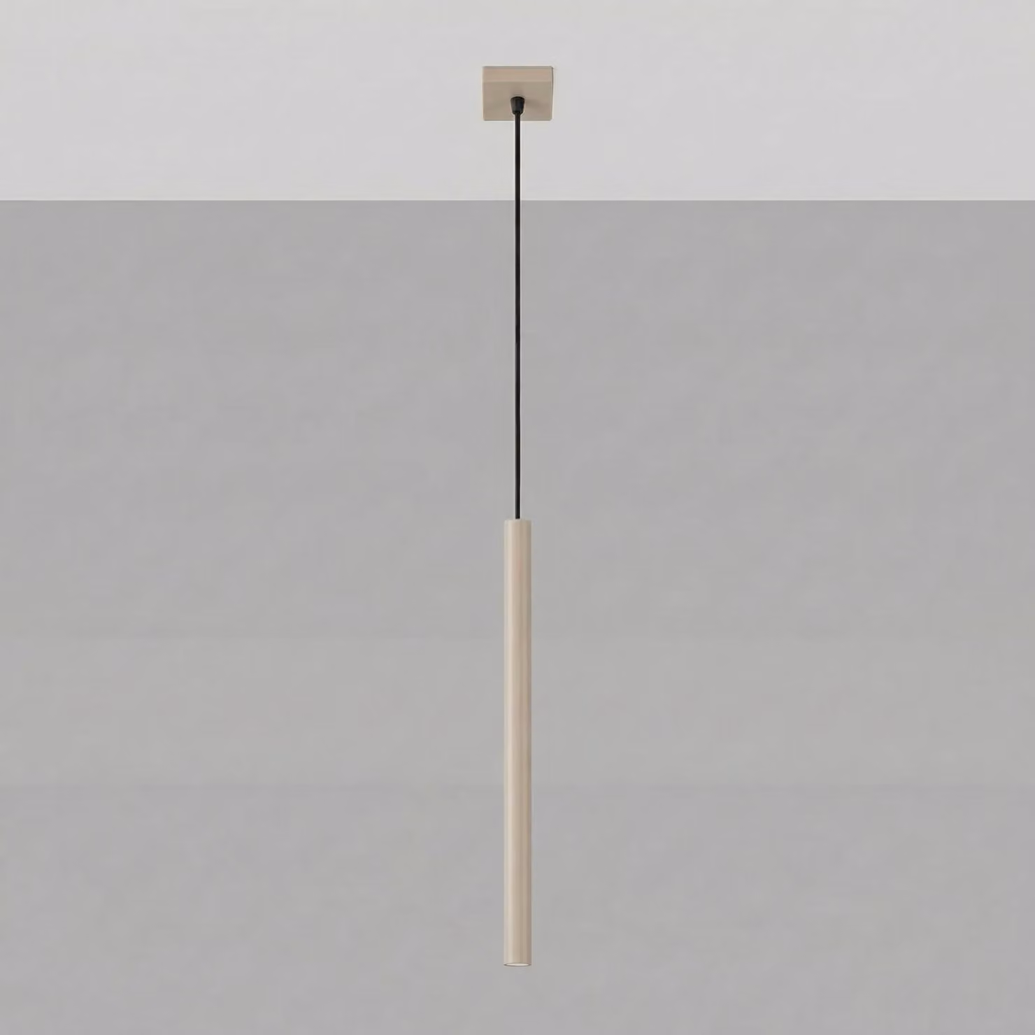Lampada a sospensione PASTELO 1 taupe 1xG9 8W acciaio 120x8x8 cm Sollux Lighting