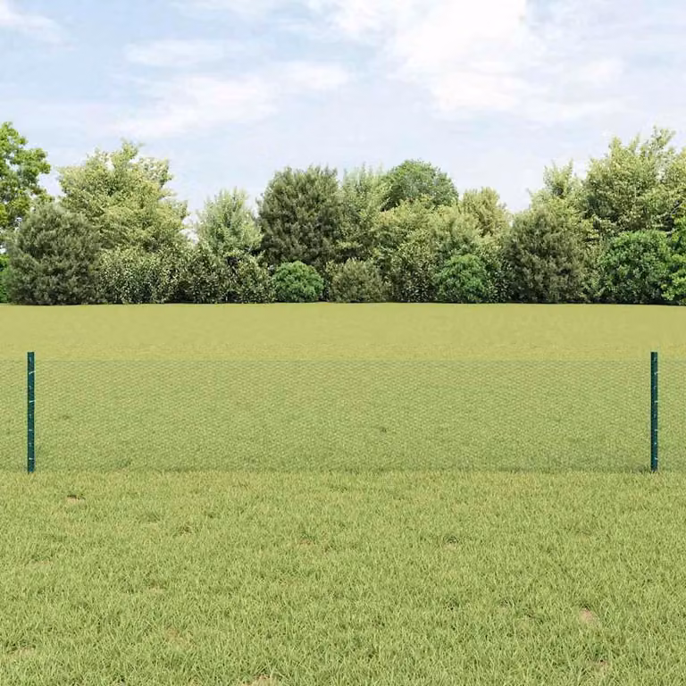 Maison Exclusive - Recinzione con paletto Verde 0,4 x 10 m Acciaio e PVC