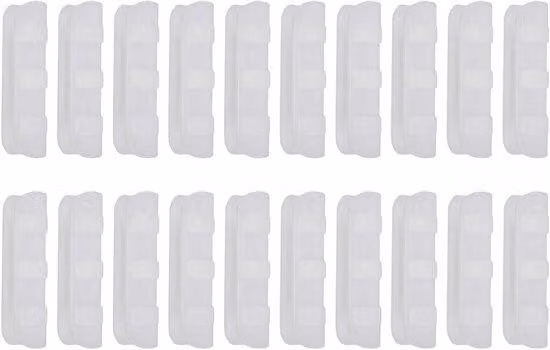 Set di fermagli in plastica - Resistenti alle temperature - 20 pezzi - Bianchi