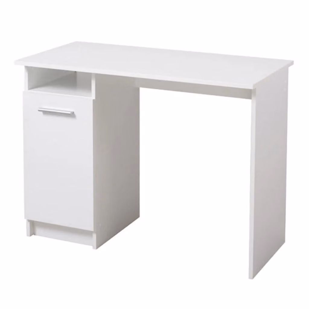 Scrivania DMORA Tiriolo Moderna in Bianco Opaco L: 100 cm, P: 50 cm, H: 74.5 cm – 2