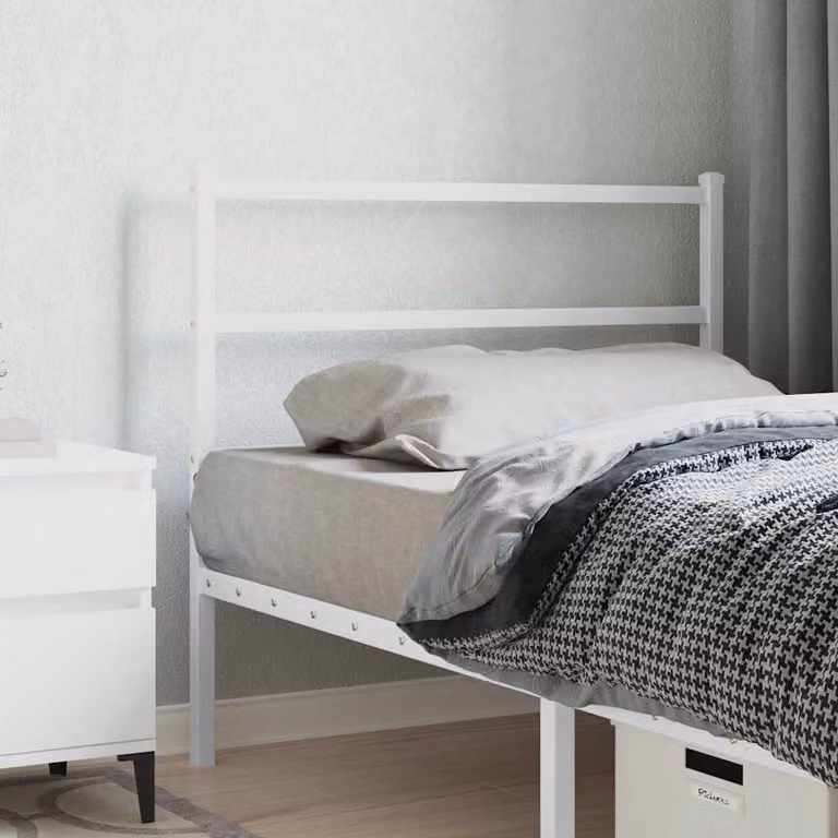 vidaXL Testiera di Ricambio in Metallo Bianco Laccato per Letto 100x200 cm
