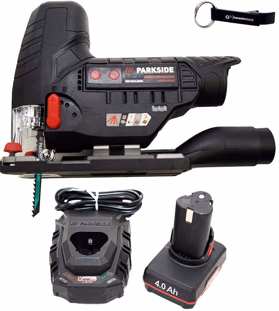 PARKSIDE PERFORMANCE® Seghetto alternativo a batteria 12 V / Seghetto alternativo PPSTKA 12-Li incl. batteria (4 Ah) e caricabatteria (2,4 A)