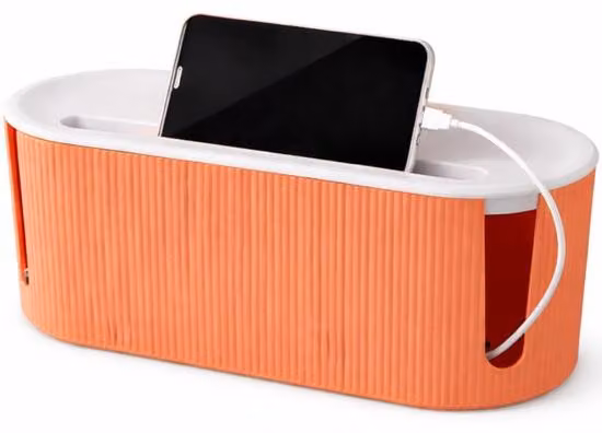 Scatola organizer per cavi - scatola per prese di corrente per nascondere prese multiple, arancione moderno e robusto