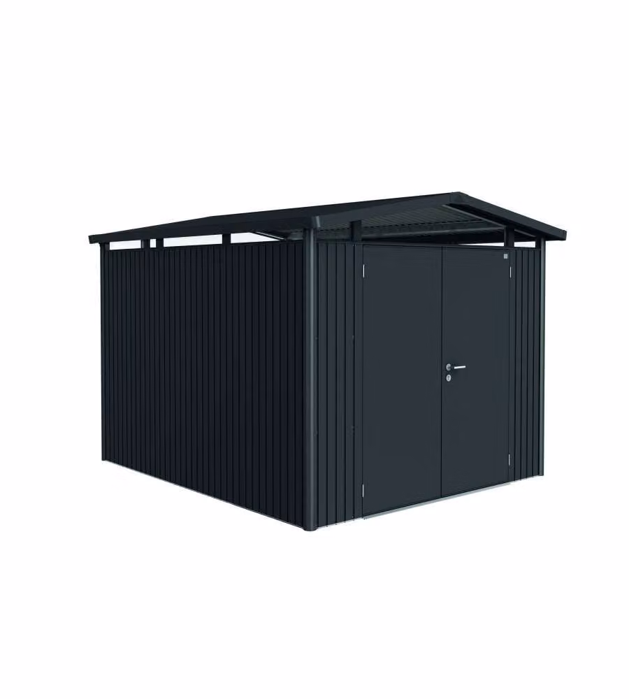 Casetta Panorama Misura P5 grigio scuro metallizzato con porta a due battenti
