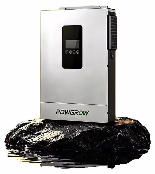 Inverter ibrido solare, potenza nominale di 3600W, tensione di ingresso massima di 500V, corrente di carica solare massima di 100A, tempo di commutazione di 10ms, dimensioni di 470 x 330 x 150 mm