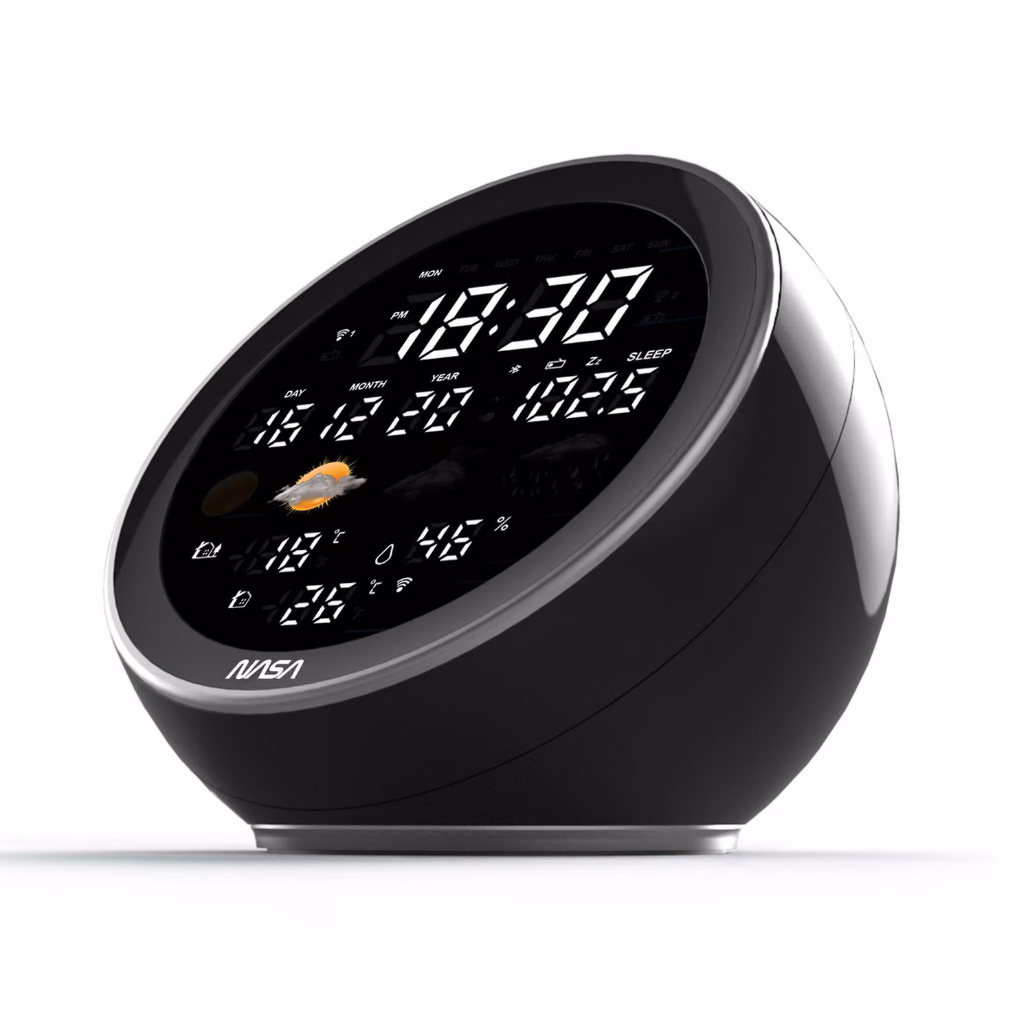 Stazione meteorologica NASA con altoparlante Bluetooth, nero - WSP1500