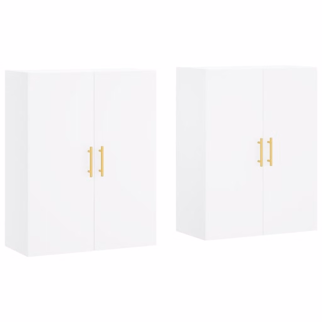 Mobili a Parete 2 pz Bianchi 69,5x34x90 cm